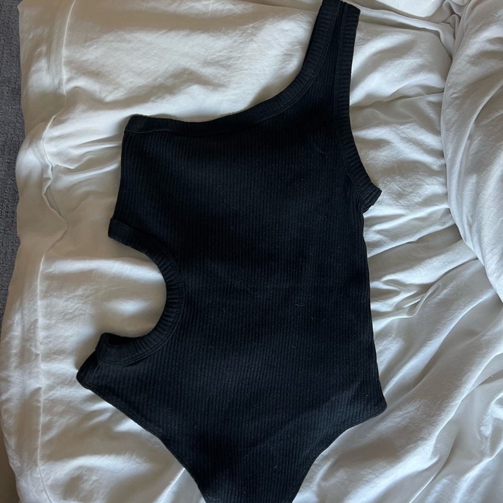 Wild Fable Black One-Shoulder Bodysuit
